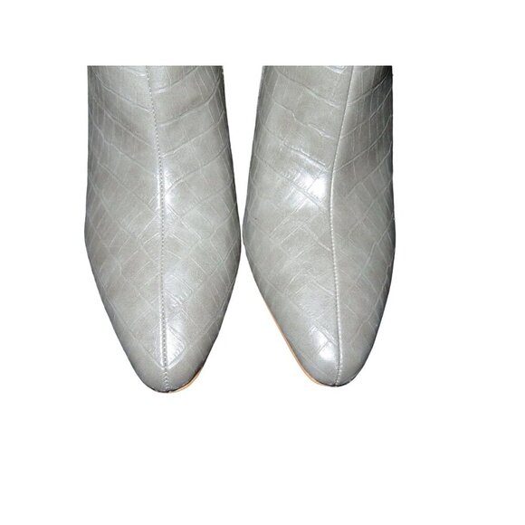 Journee Collection Elanie Croc Embossed Vegan Leather Heeled Boots size 9 - Picture 2 of 11